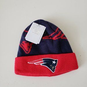 New England Patriots Youth Kids Beanie Winter Hat Cap NFL Apparel Red NWT